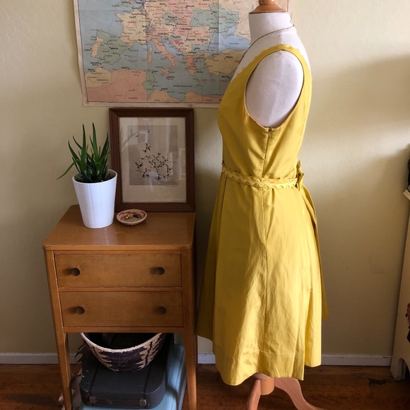 Anthro BHLDN Calliope Mustard Dress by Hitherto - Picture 2 of 8